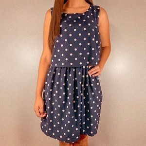 Maison Jules Polka Dot Dress Size Medium